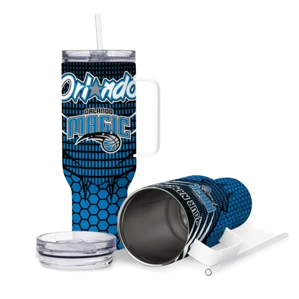 customized orlando magic hex texture blue curved tumbler high quality 1.webp