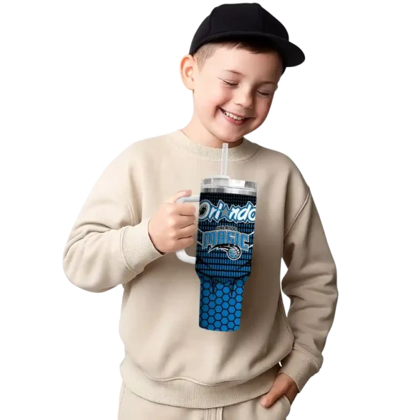 customized orlando magic hex texture blue curved tumbler latest model 1.webp