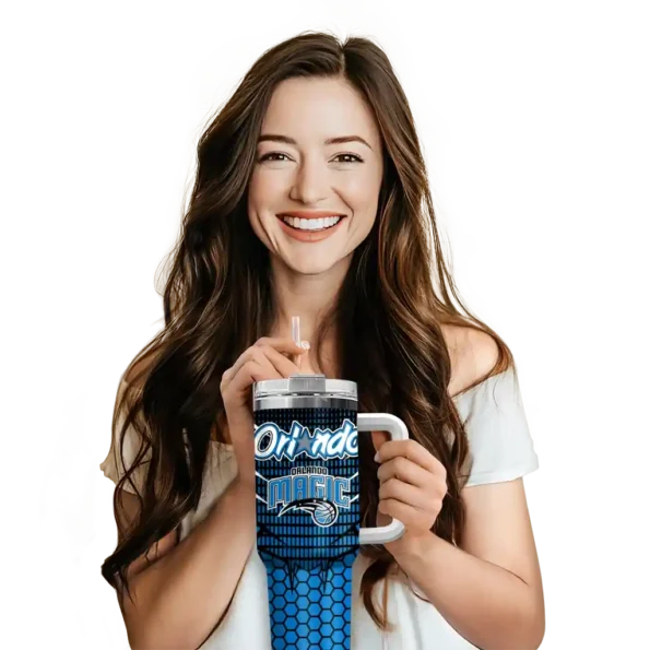customized orlando magic hex texture blue curved tumbler premium grade 1.webp