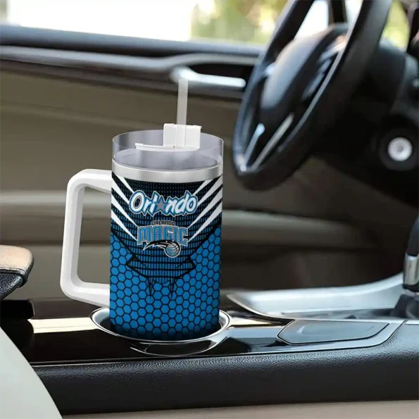 customized orlando magic hex texture blue curved tumbler trendy 1.webp