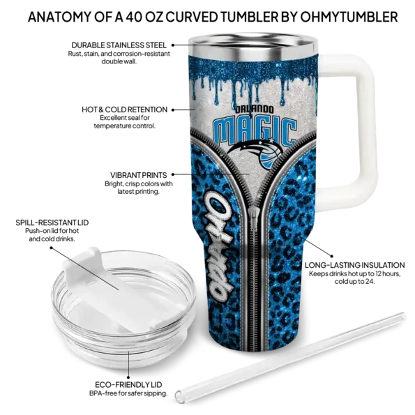 customized orlando magic leopard zipper blue curved tumbler new arrival 1.webp