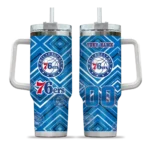 customized philadelphia 76ers bold diamonds blue curved tumbler best selling 1.webp