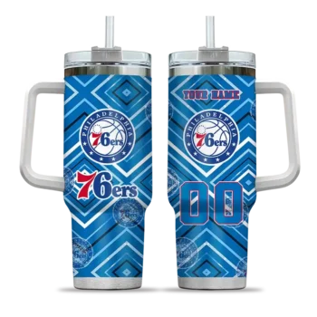 customized philadelphia 76ers bold diamonds blue curved tumbler best selling 1.webp