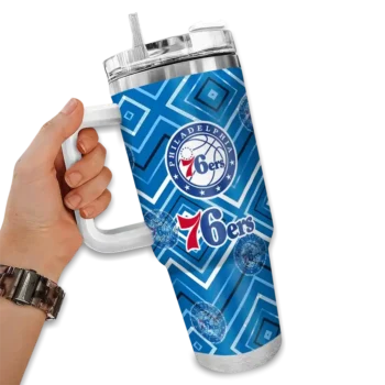 customized philadelphia 76ers bold diamonds blue curved tumbler fashion forward 1.webp