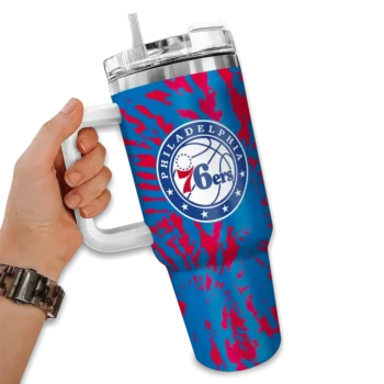customized philadelphia 76ers burst swirl blue curved tumbler fashion forward 1.webp