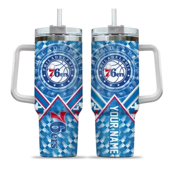 customized philadelphia 76ers chevron angle blue curved tumbler best selling 1.webp