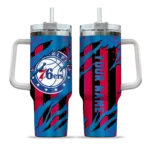customized philadelphia 76ers claw cut blue black curved tumbler best selling 1.webp
