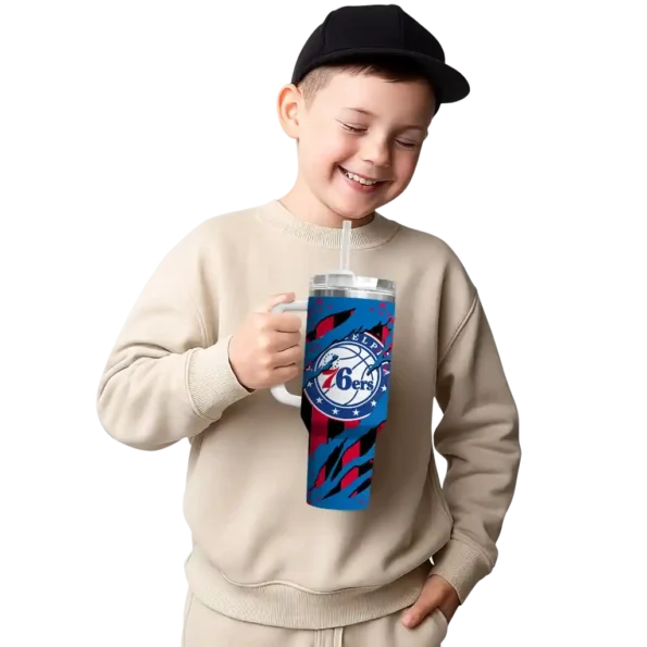 customized philadelphia 76ers claw cut blue black curved tumbler latest model 1.webp