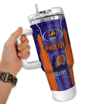 customized phoenix suns hexagon armor purple curved tumbler fashion forward 1.webp