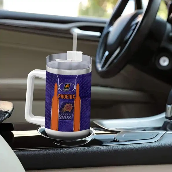 customized phoenix suns hexagon armor purple curved tumbler trendy 1.webp