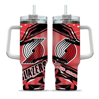 customized portland trail blazers abstract paths red curved tumbler best selling 1.webp