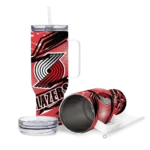 customized portland trail blazers abstract paths red curved tumbler best selling 1.webp