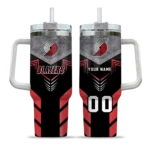 customized portland trail blazers arrow armor red black curved tumbler best selling 1.webp