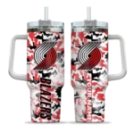 customized portland trail blazers camo mashup red white curved tumbler best selling 1.webp