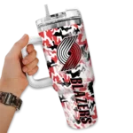 customized portland trail blazers camo mashup red white curved tumbler best selling 1.webp