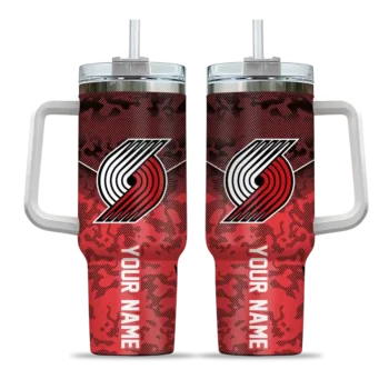 customized portland trail blazers chevron stripe red curved tumbler best selling 1.webp