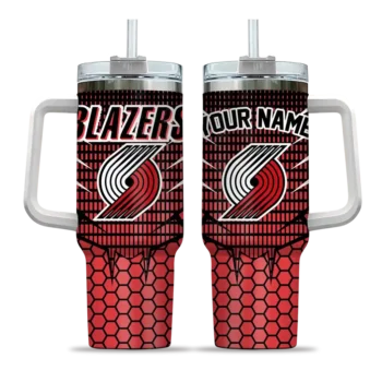 customized portland trail blazers hex texture red curved tumbler best selling 1.webp