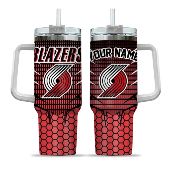 customized portland trail blazers hex texture red curved tumbler best selling 1.webp