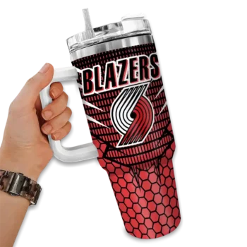 customized portland trail blazers hex texture red curved tumbler fashion forward 1.webp