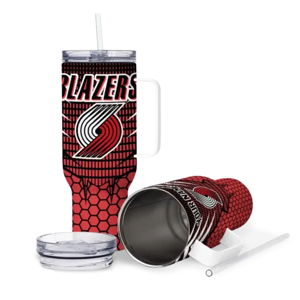 customized portland trail blazers hex texture red curved tumbler high quality 1.webp