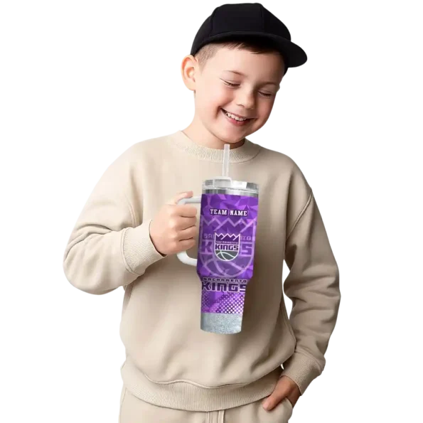 customized sacramento kings geometric prism purple curved tumbler latest model 1.webp