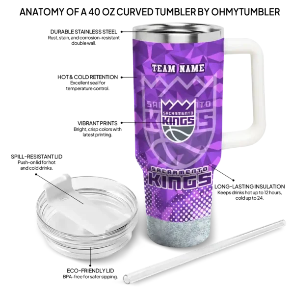 customized sacramento kings geometric prism purple curved tumbler new arrival 1.webp