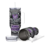customized sacramento kings superman shield purple gray curved tumbler best selling 1.webp