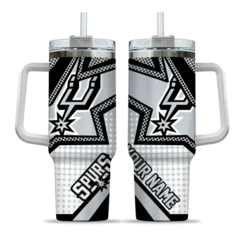customized san antonio spurs arrow burst silver curved tumbler best selling 1.webp