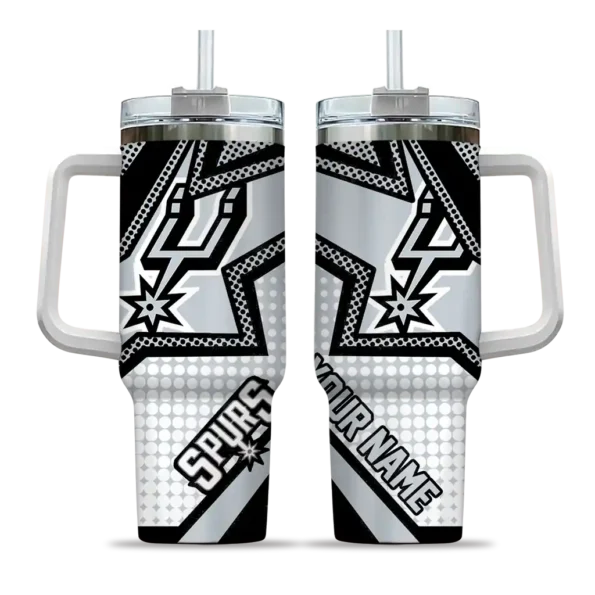 customized san antonio spurs arrow burst silver curved tumbler best selling 1.webp