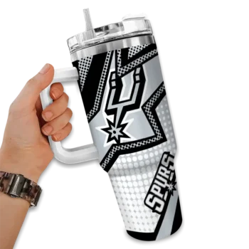 customized san antonio spurs arrow burst silver curved tumbler fashion forward 1.webp