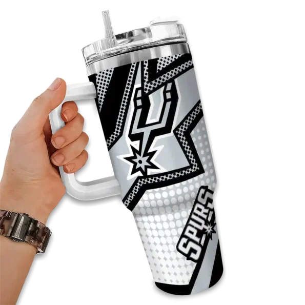 customized san antonio spurs arrow burst silver curved tumbler fashion forward 1.webp