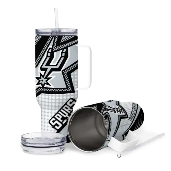 customized san antonio spurs arrow burst silver curved tumbler high quality 1.webp