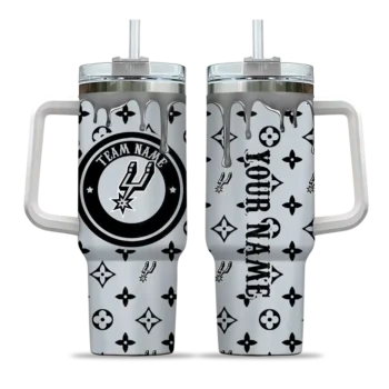 customized san antonio spurs bullseye drips silver curved tumbler best selling 1.webp