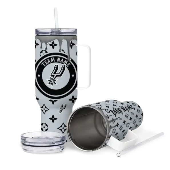 customized san antonio spurs bullseye drips silver curved tumbler high quality 1.webp