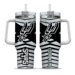customized san antonio spurs chevron layers silver curved tumbler best selling 1.webp