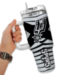 customized san antonio spurs chevron layers silver curved tumbler best selling 1.webp