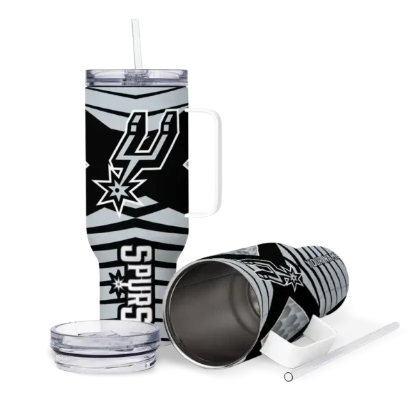 customized san antonio spurs chevron layers silver curved tumbler high quality 1.webp