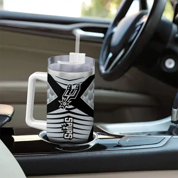 customized san antonio spurs chevron layers silver curved tumbler trendy 1.webp