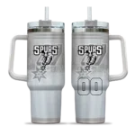 customized san antonio spurs gradient dots silver curved tumbler best selling 1.webp