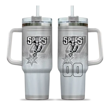 customized san antonio spurs gradient dots silver curved tumbler best selling 1.webp