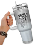 customized san antonio spurs gradient dots silver curved tumbler best selling 1.webp