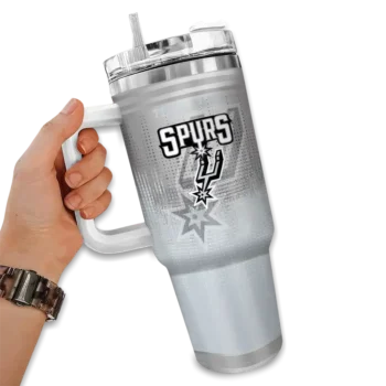 customized san antonio spurs gradient dots silver curved tumbler fashion forward 1.webp