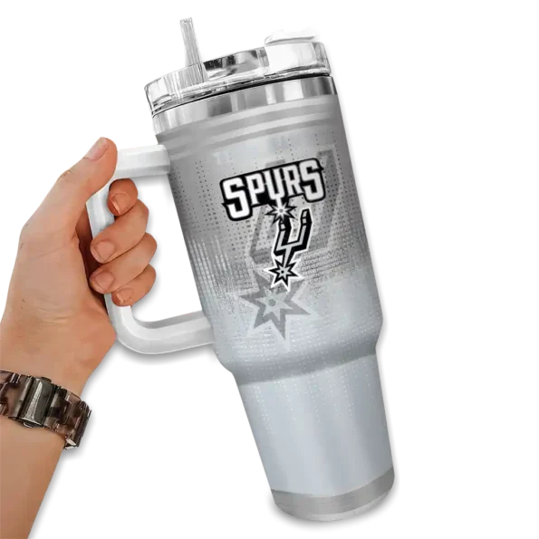 customized san antonio spurs gradient dots silver curved tumbler fashion forward 1.webp