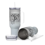 customized san antonio spurs gradient dots silver curved tumbler best selling 1.webp