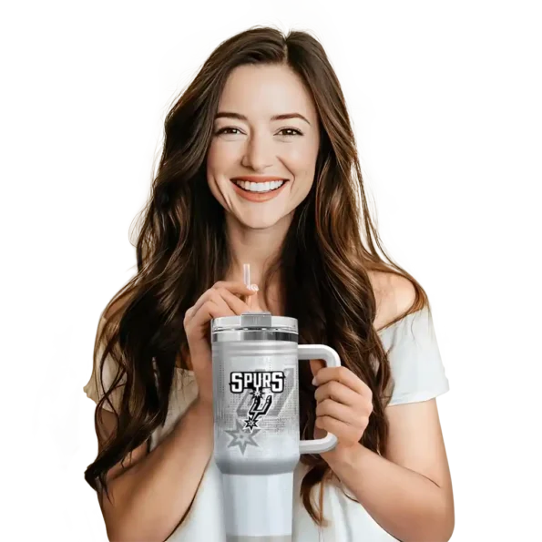 customized san antonio spurs gradient dots silver curved tumbler premium grade 1.webp