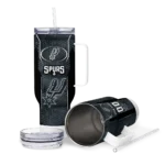 customized san antonio spurs hexagon armor silver curved tumbler best selling 1.webp