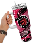 customized toronto raptors abstract paths red curved tumbler best selling 1.webp