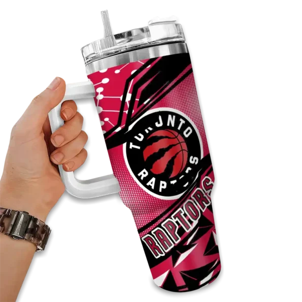 customized toronto raptors abstract paths red curved tumbler fashion forward 1.webp
