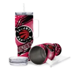 customized toronto raptors abstract paths red curved tumbler best selling 1.webp