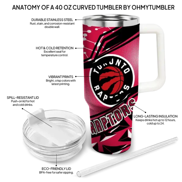 customized toronto raptors abstract paths red curved tumbler new arrival 1.webp